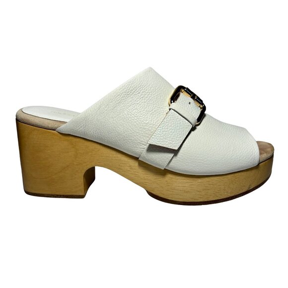 RACHEL COMEY Buckle Blaring Clog, White; Size 9 - Picture 1 of 5